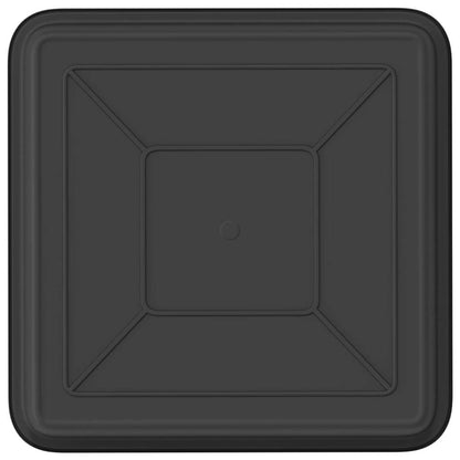 Vassoio Quadrato per Fiori 24 pcs Nero 18 x 18 x 2 cm Plastica | homemem39