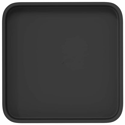 Vassoio Quadrato per Fiori 24 pcs Nero 21 x 21 x 2 cm Plastica | homemem39