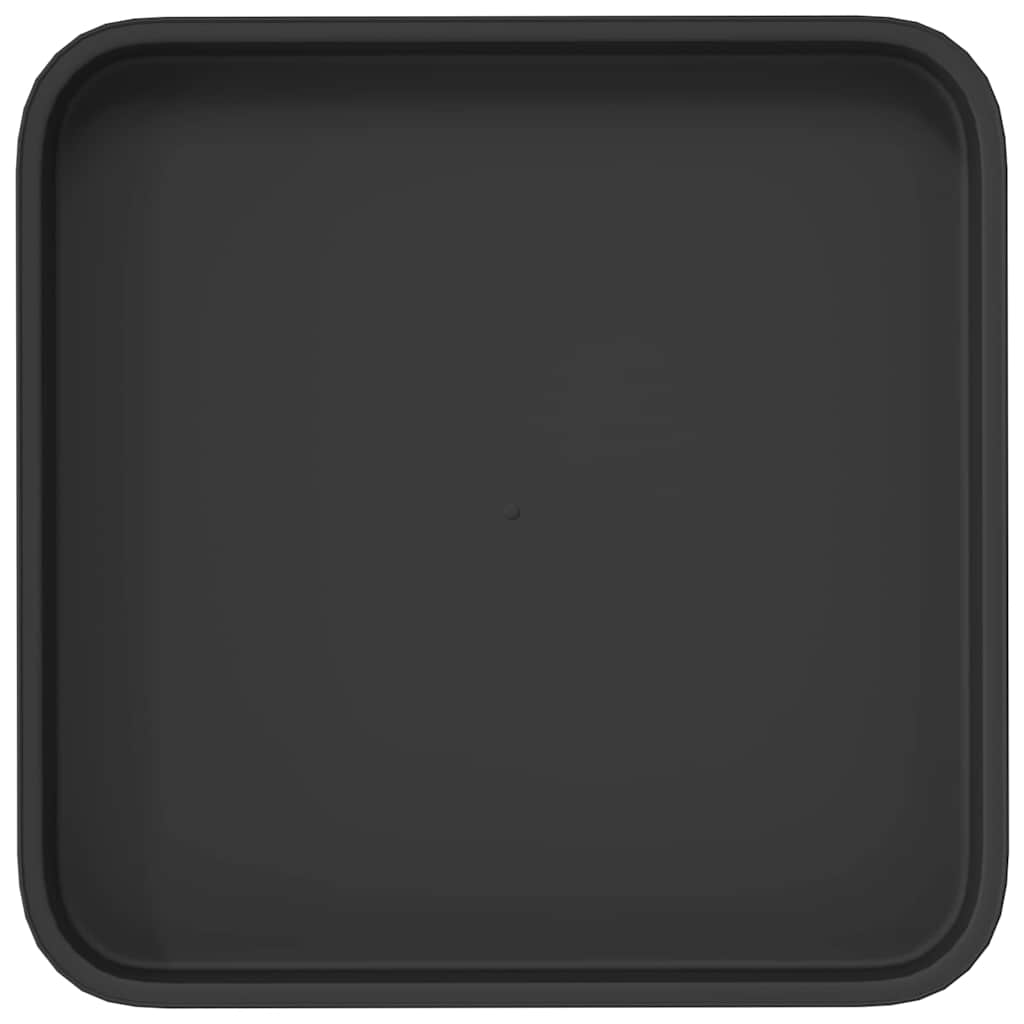 Vassoio Quadrato per Fiori 24 pcs Nero 25,5 x 25,5 x 2,5 cm | homemem39