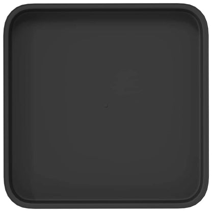Vassoio Quadrato per Fiori 24 pcs Nero 25,5 x 25,5 x 2,5 cm | homemem39