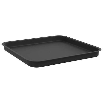 Vassoio Quadrato per Fiori 24 pcs Nero 32 x 32 x 2,5 cm | homemem39