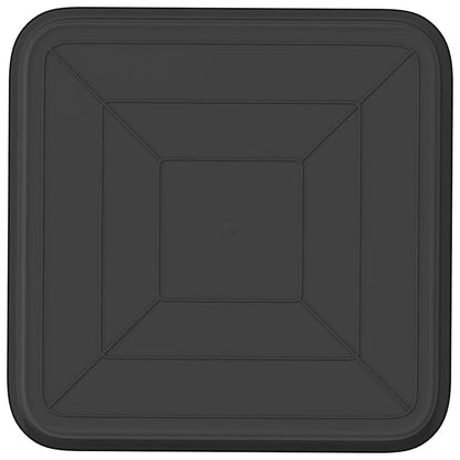 Vassoio Quadrato per Fiori 24 pcs Nero 32 x 32 x 2,5 cm | homemem39