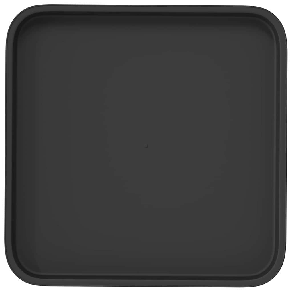 Vassoio Quadrato per Fiori 24 pcs Nero 32 x 32 x 2,5 cm | homemem39