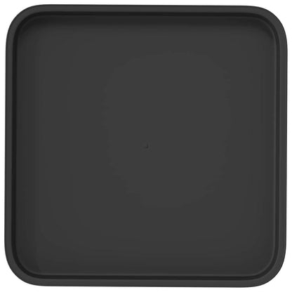 Vassoio Quadrato per Fiori 24 pcs Nero 32 x 32 x 2,5 cm | homemem39