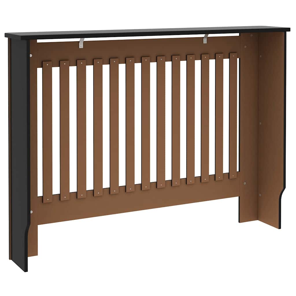 Copertura per radiatori 2 pcs Nero 112x19x81,5cm