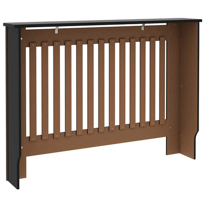 Copertura per radiatori 2 pcs Nero 112x19x81,5cm