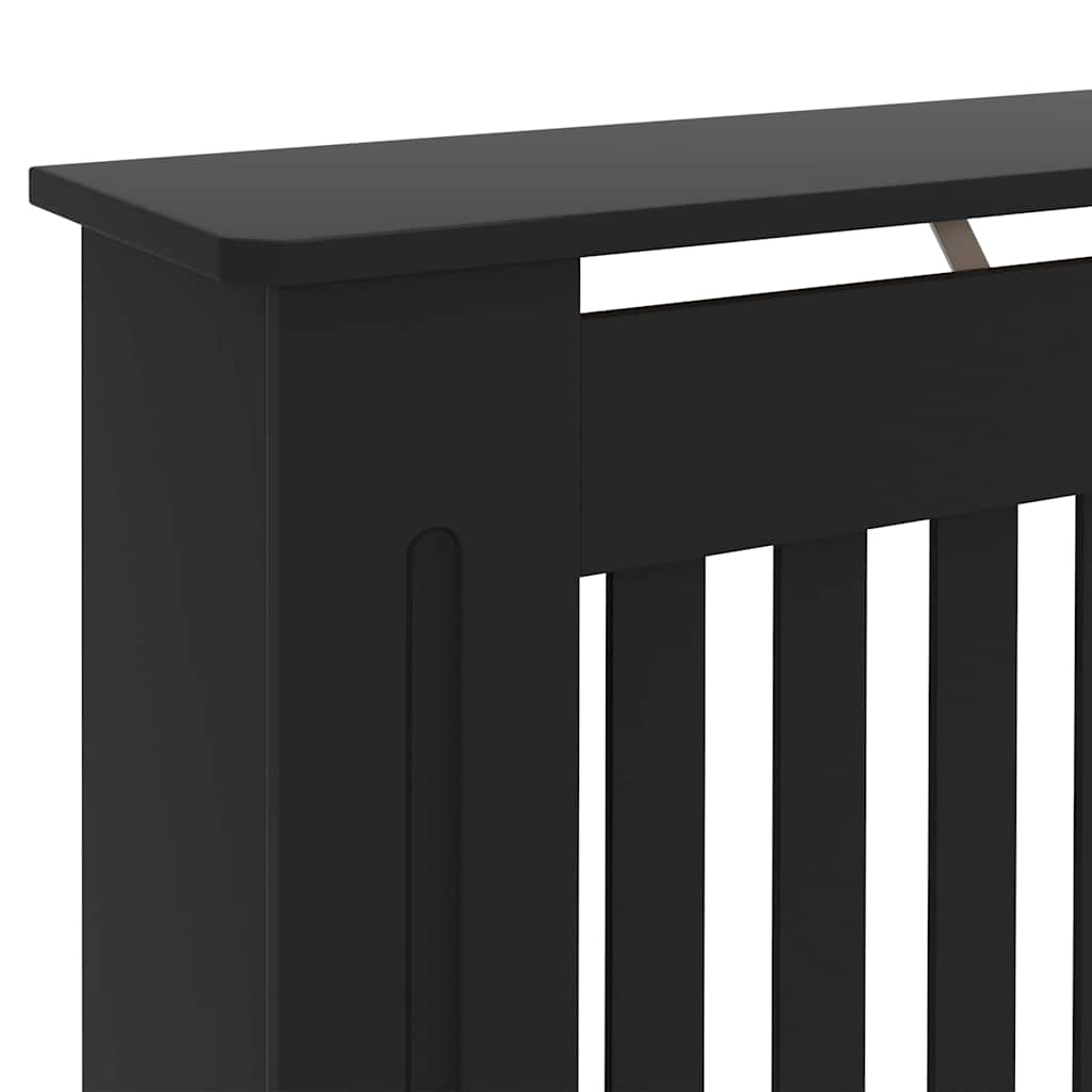 Copertura per radiatori 2 pcs Nero 152x19x81,5cm