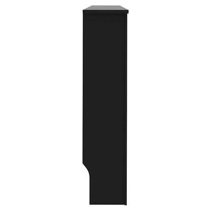 Copertura per radiatori 2 pcs Nero 152x19x81,5cm