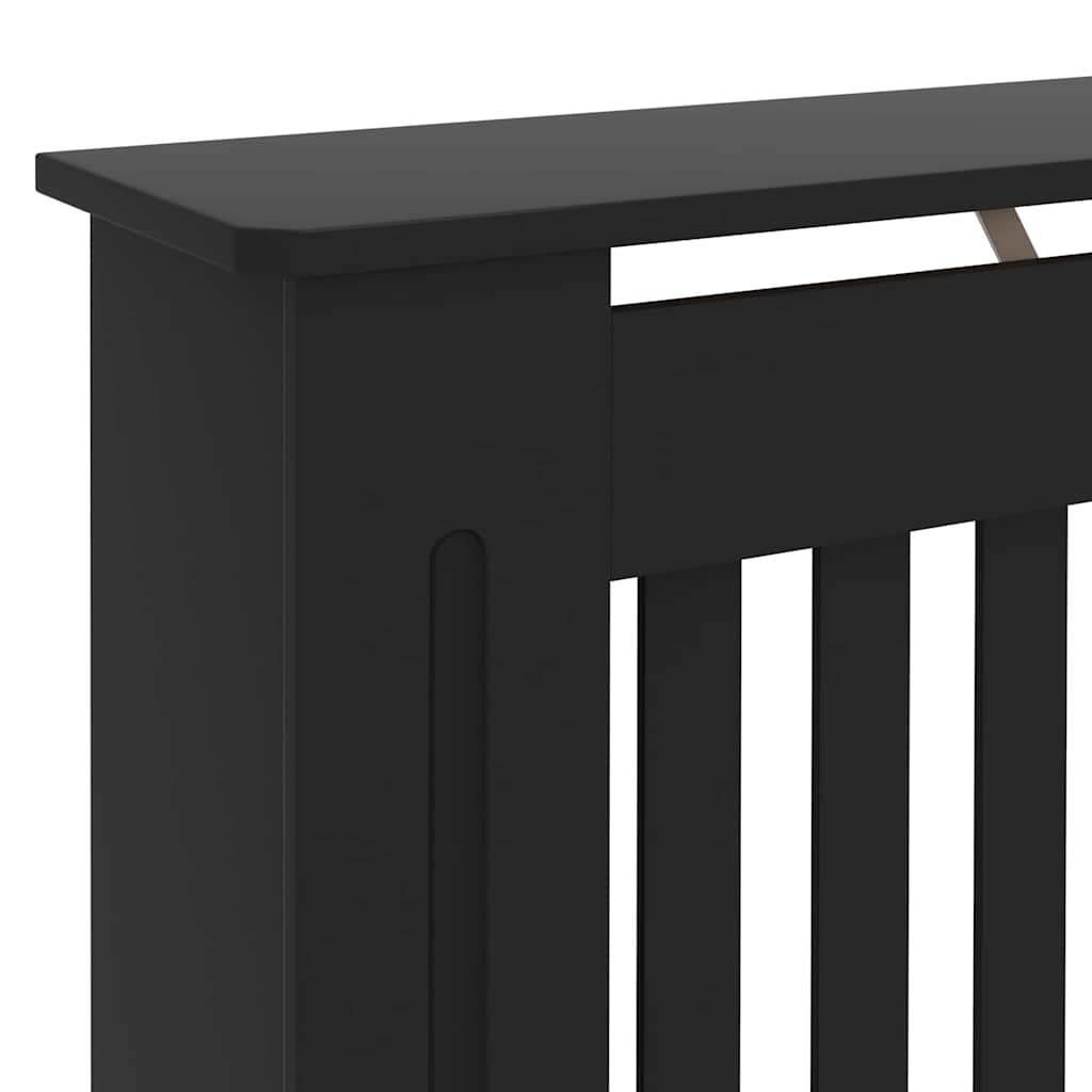 Copertura per radiatori 2 pcs Nero 172x19x81,5cm