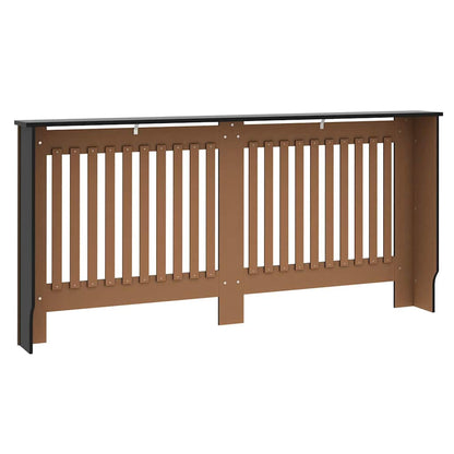 Copertura per radiatori 2 pcs Nero 172x19x81,5cm