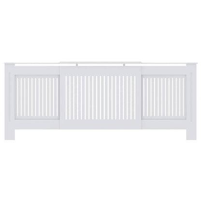 Copertura per radiatori 2 pcs Bianco 205x20,5x81,5cm