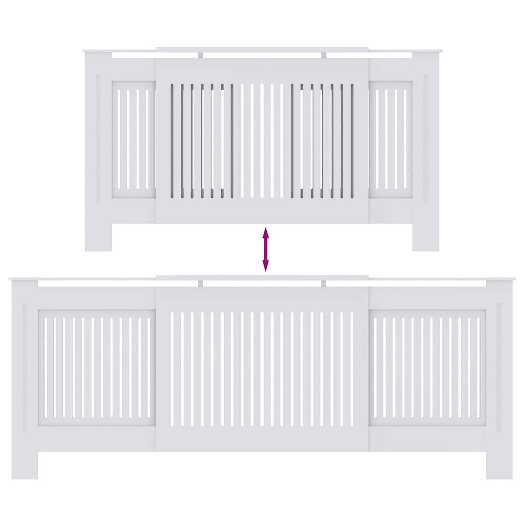 Copertura per radiatori 2 pcs Bianco 205x20,5x81,5cm