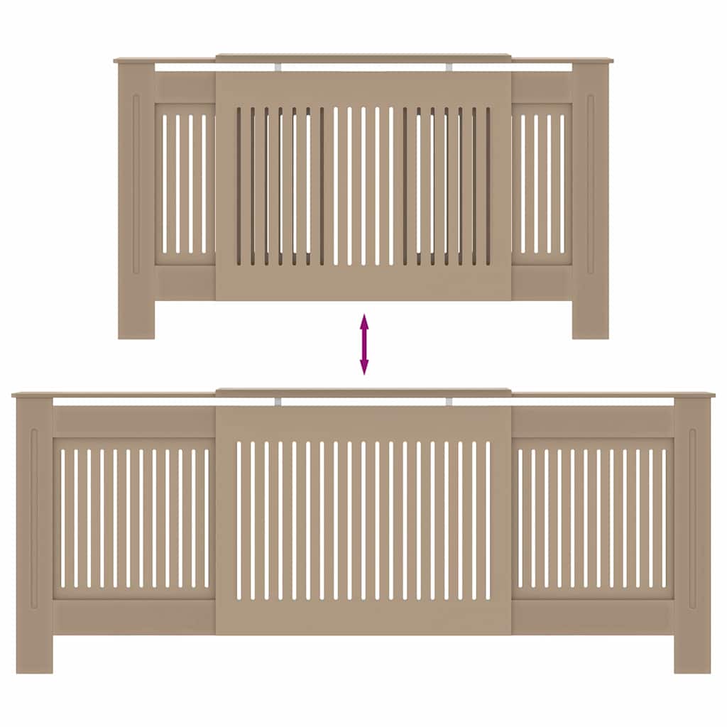 Copertura per radiatori 2 pcs Marrone 205x20,5x81,5cm