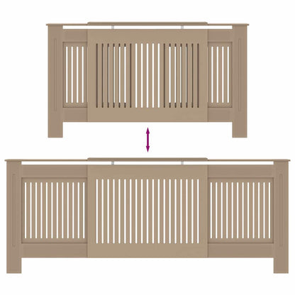 Copertura per radiatori 2 pcs Marrone 205x20,5x81,5cm