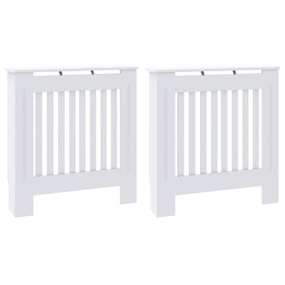 Copertura per radiatori 2 pcs Bianco 78x19x81,5cm