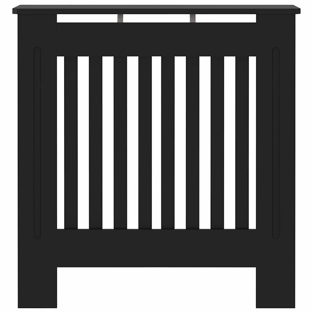 Copertura per radiatori 2 pcs Nero 78x19x81,5cm