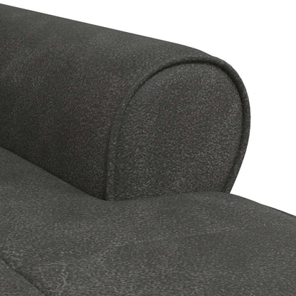 Chaise Lounge con cuscino Nero 91 x 157 x 91 cm PU Antico