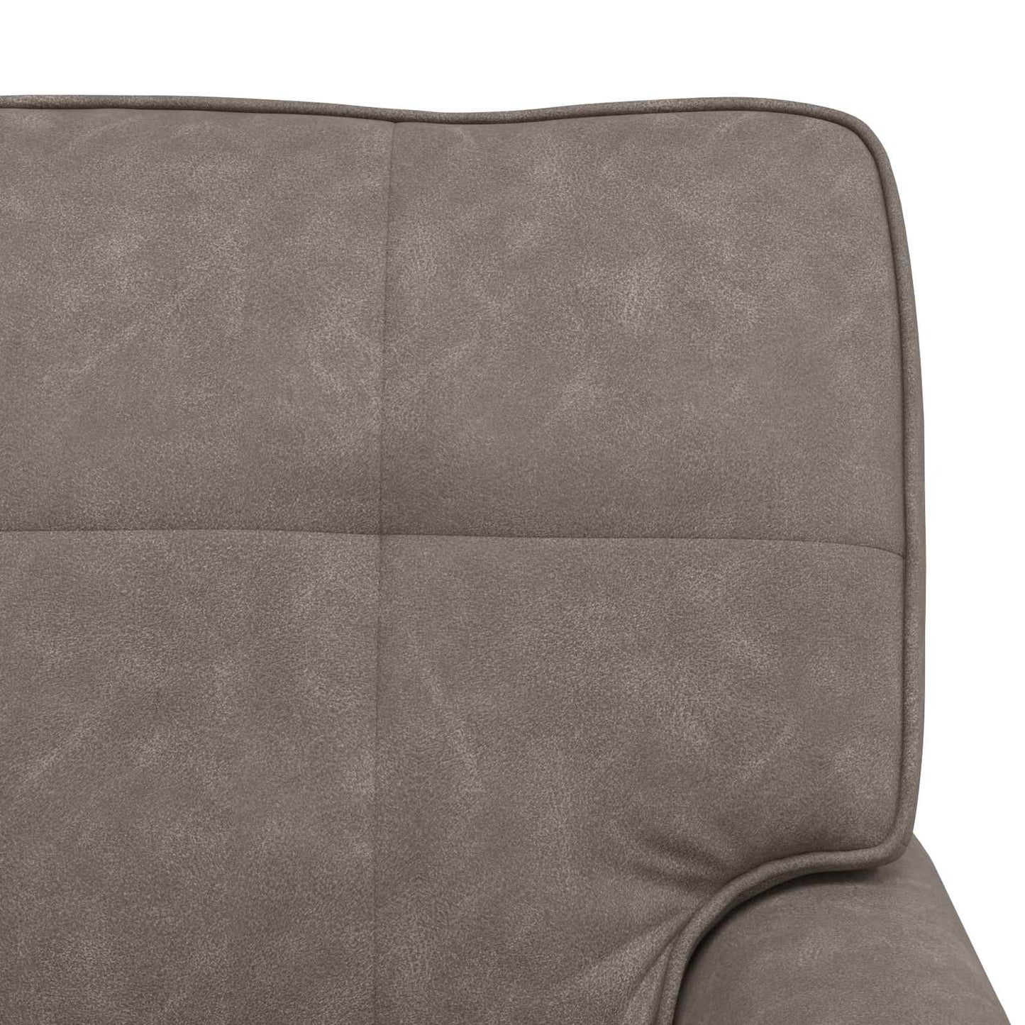 Chaise Lounge con cuscino Grigio 91 x 157 x 91 cm PU Antico