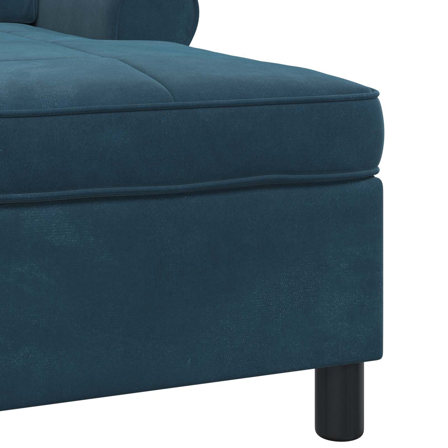 Chaise Lounge con cuscino Blu 91 x 157 x 91 cm Velluto