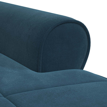 Chaise Lounge con cuscino Blu 91 x 157 x 91 cm Velluto