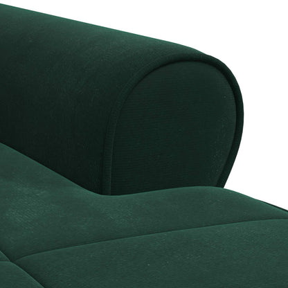 Chaise Lounge con cuscino Verde Scuro 91 x 157 x 91 cm Velluto