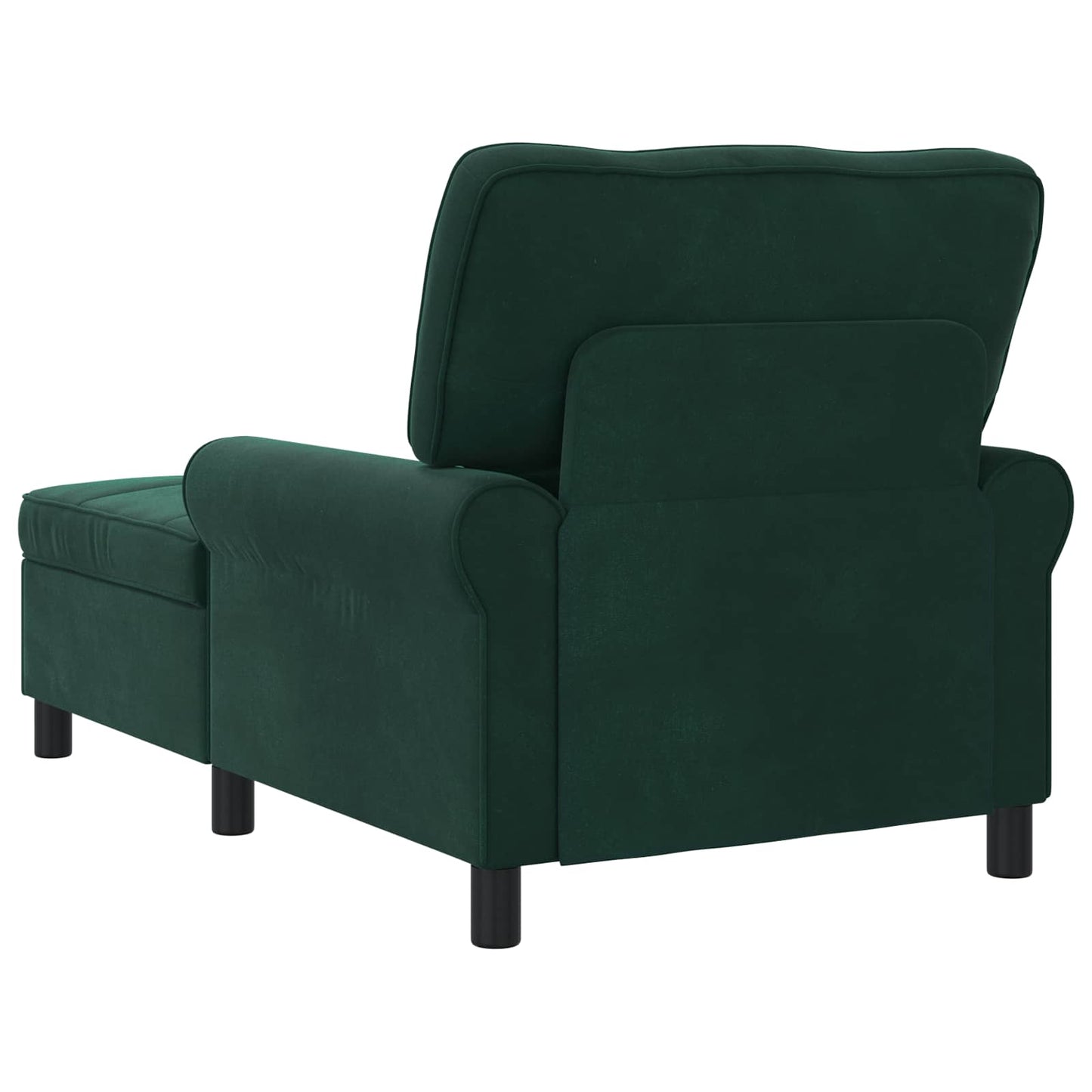 Chaise Lounge con cuscino Verde Scuro 91 x 157 x 91 cm Velluto