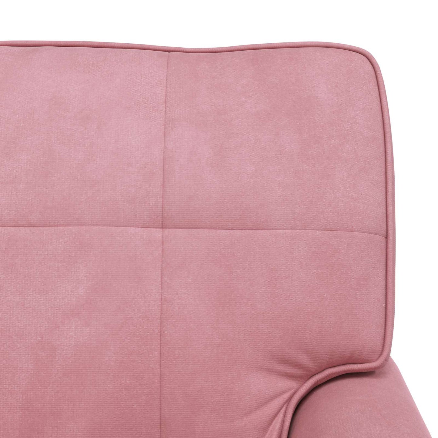 Chaise Lounge con cuscino Rosa 91 x 157 x 91 cm Velluto