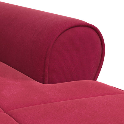 Chaise Lounge con cuscino Rosso Vino 91 x 157 x 91 cm Velluto