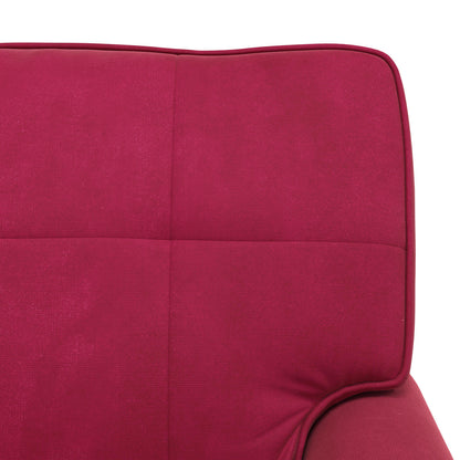 Chaise Lounge con cuscino Rosso Vino 91 x 157 x 91 cm Velluto