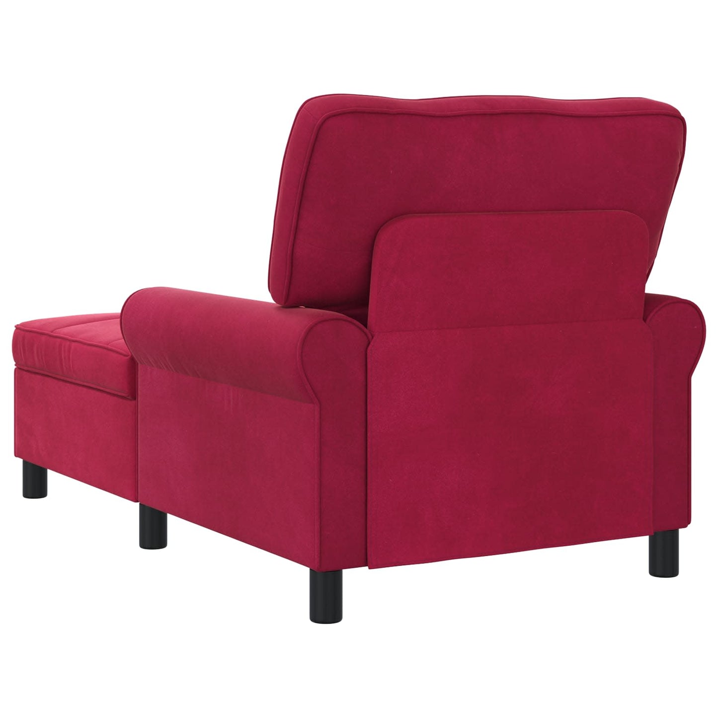 Chaise Lounge con cuscino Rosso Vino 91 x 157 x 91 cm Velluto