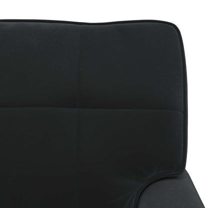Chaise Lounge con cuscino Nero 91 x 157 x 91 cm Velluto