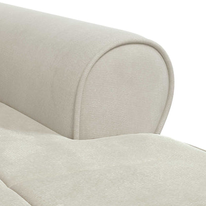 Chaise Lounge con cuscino Crema 91 x 157 x 91 cm Velluto