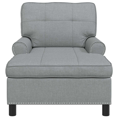 Chaise Lounge Grigio chiaro 91 x 157 x 91 cm Tessuto