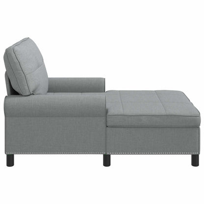 Chaise Lounge Grigio chiaro 91 x 157 x 91 cm Tessuto