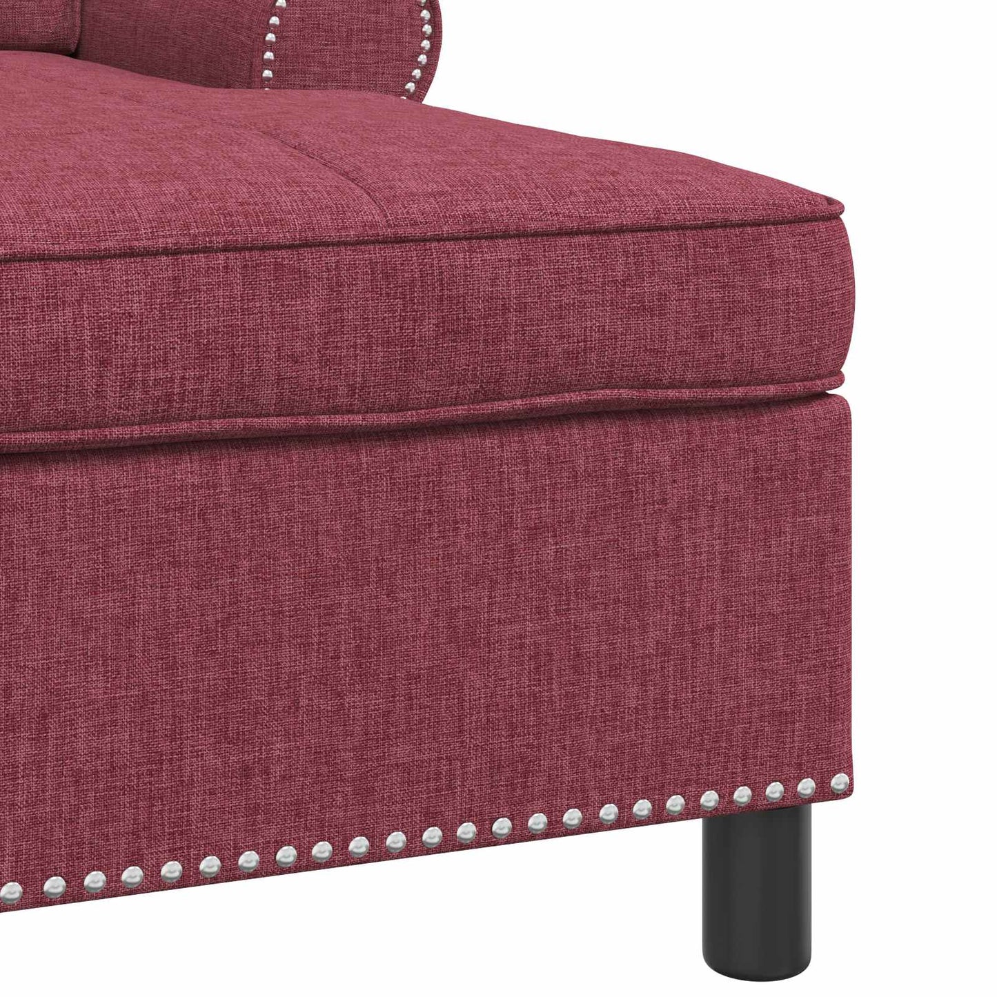 Chaise Lounge con cuscino Rosso Vino 91 x 157 x 91 cm Tessuto