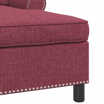 Chaise Lounge con cuscino Rosso Vino 91 x 157 x 91 cm Tessuto