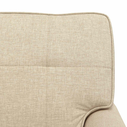 Chaise Lounge con cuscino Crema 91 x 157 x 91 cm Tessuto