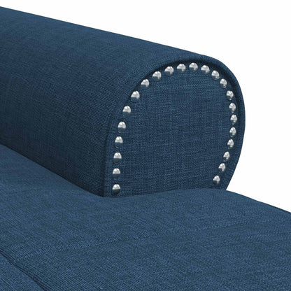 Chaise Lounge con cuscino Blu 91 x 157 x 91 cm Tessuto