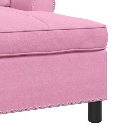 Chaise Lounge con cuscino Rosa 91 x 157 x 91 cm Tessuto