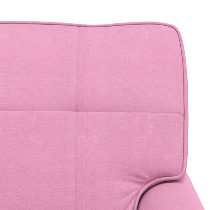 Chaise Lounge con cuscino Rosa 91 x 157 x 91 cm Tessuto