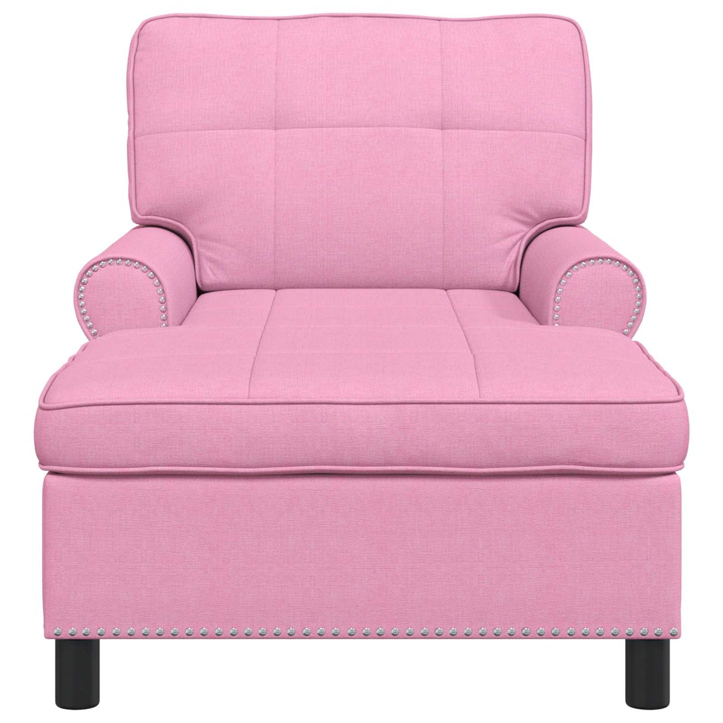 Chaise Lounge con cuscino Rosa 91 x 157 x 91 cm Tessuto