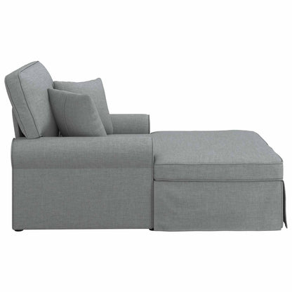Chaise Longe con Gonna Grigio chiaro 91 x 157 x 91 cm Tessuto