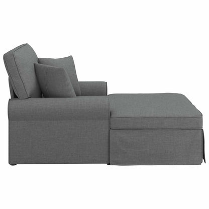 Chaise Longe con Gonna Grigio scuro 91 x 157 x 91 cm Tessuto