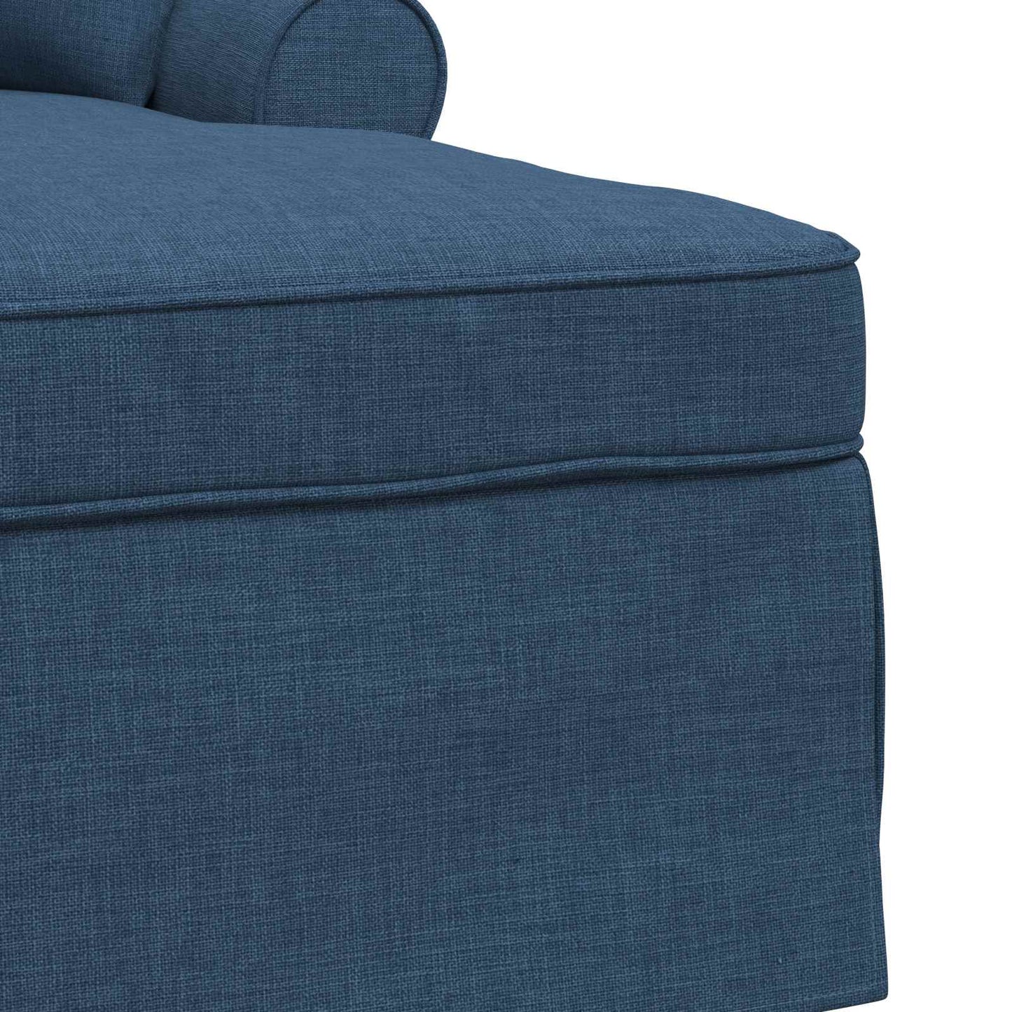Chaise Longe con Gonna con cuscino Blu 91 x 157 x 91 cm Tessuto