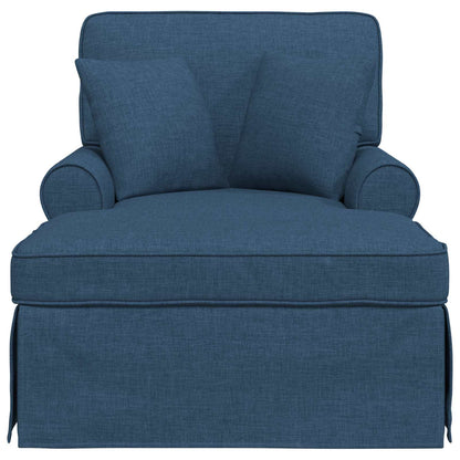 Chaise Longe con Gonna con cuscino Blu 91 x 157 x 91 cm Tessuto