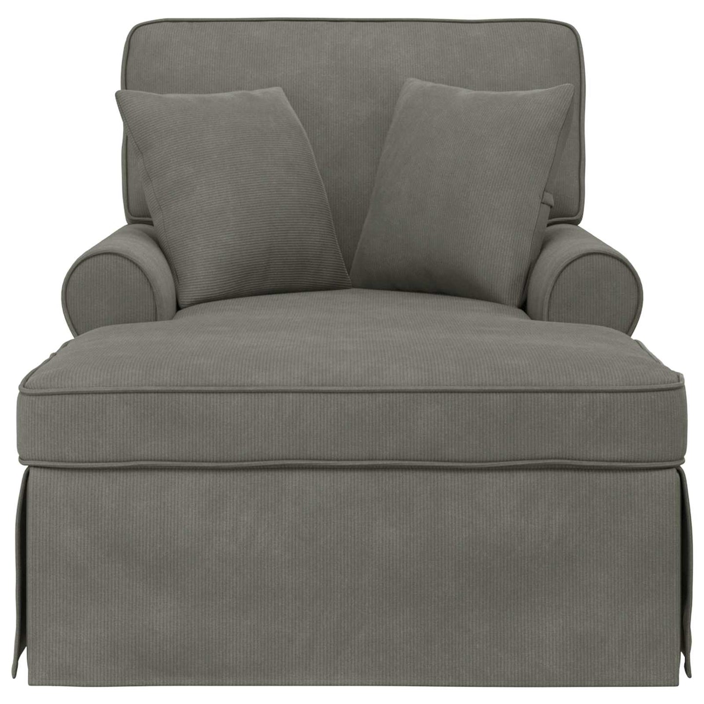 Chaise Longe con Gonna Grigio chiaro 91 x 157 x 91 cm