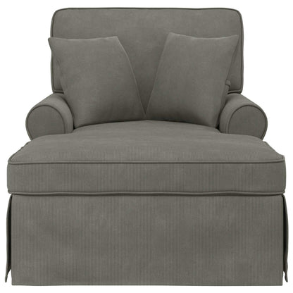 Chaise Longe con Gonna Grigio chiaro 91 x 157 x 91 cm