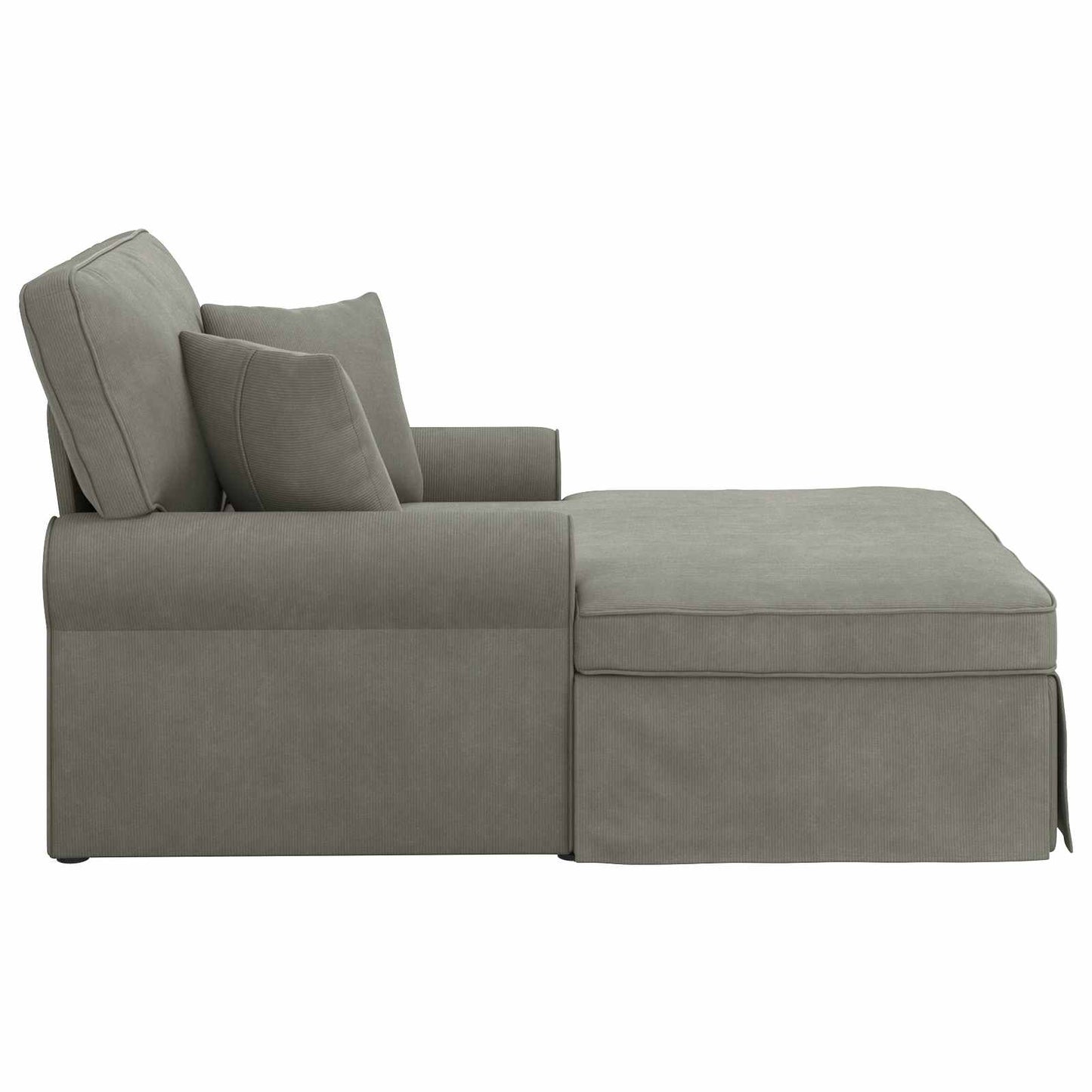 Chaise Longe con Gonna Grigio chiaro 91 x 157 x 91 cm