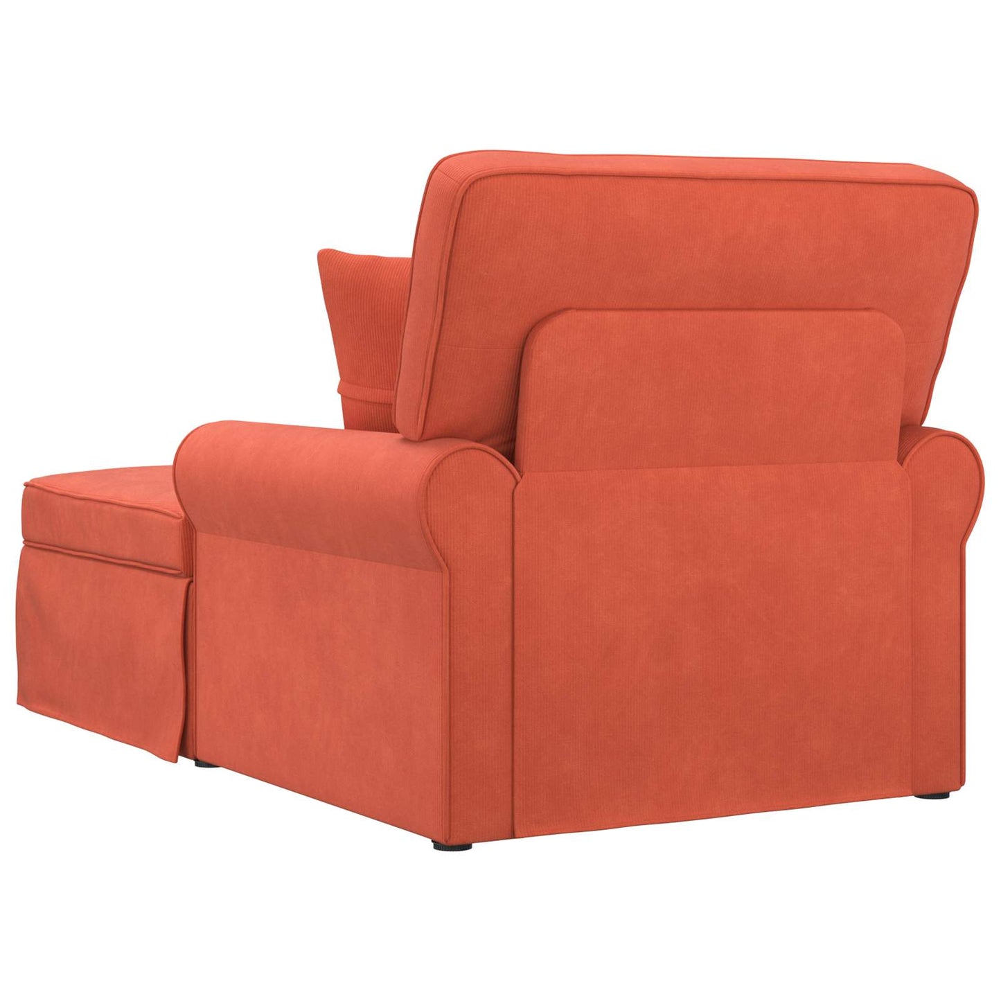 Chaise Longe con Gonna Rosso Arancio 91 x 157 x 91 cm