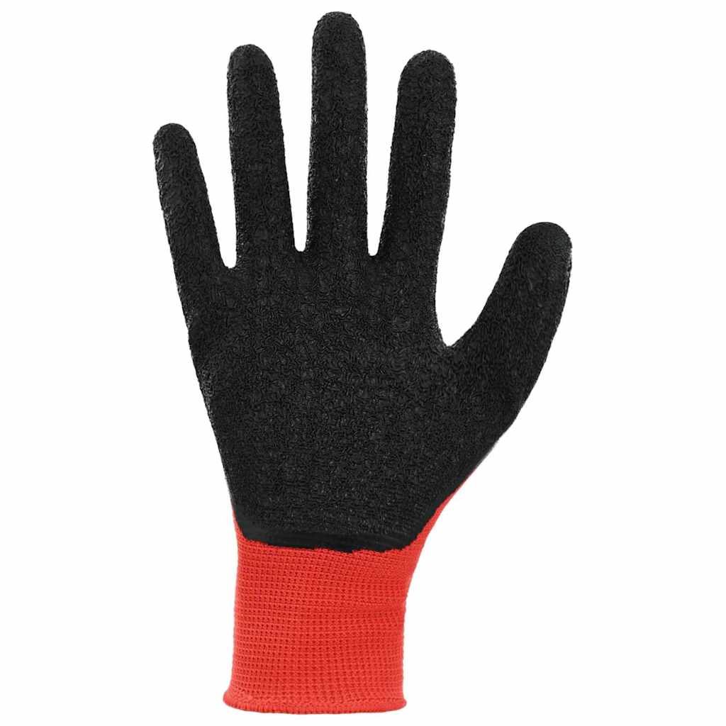 Guanti da Lavoro 12 pcs Rosso e Nero 7 / S | homemem39